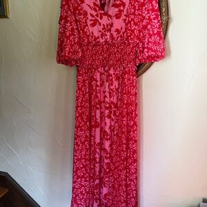 Taylor Midi Floral Dress with Sleeves